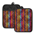Afro Ethnic Inspired Print Pot Holders With Pocket