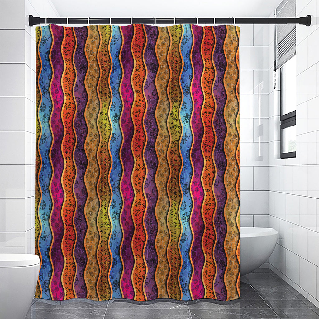 Afro Ethnic Inspired Print Premium Shower Curtain