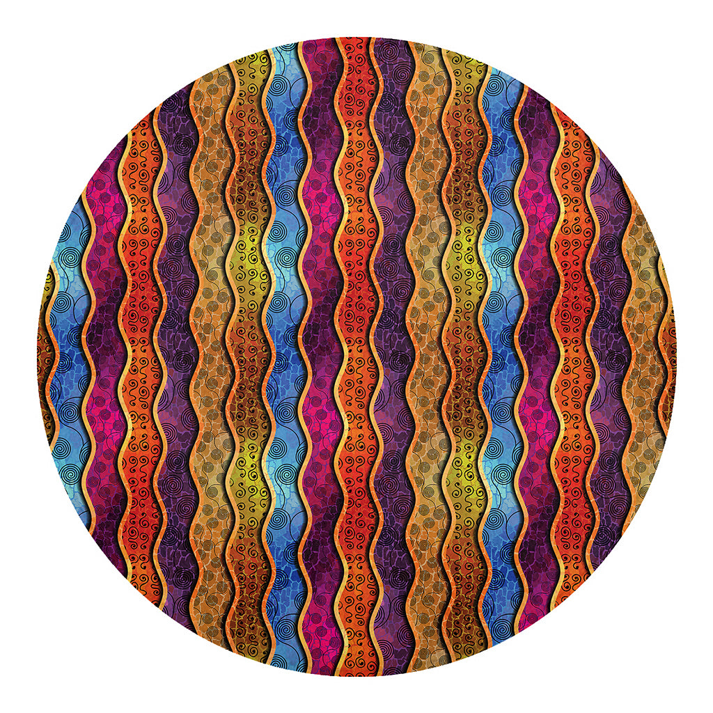 Afro Ethnic Inspired Print Round Blanket