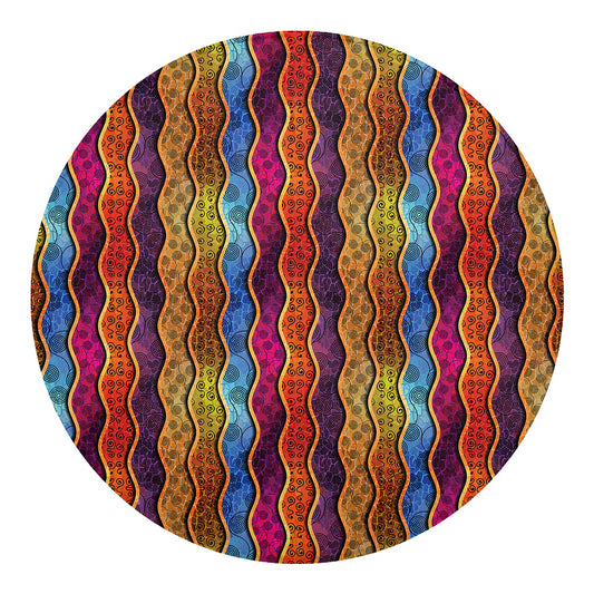 Afro Ethnic Inspired Print Round Blanket