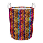 Afro Ethnic Inspired Print Round Laundry Basket