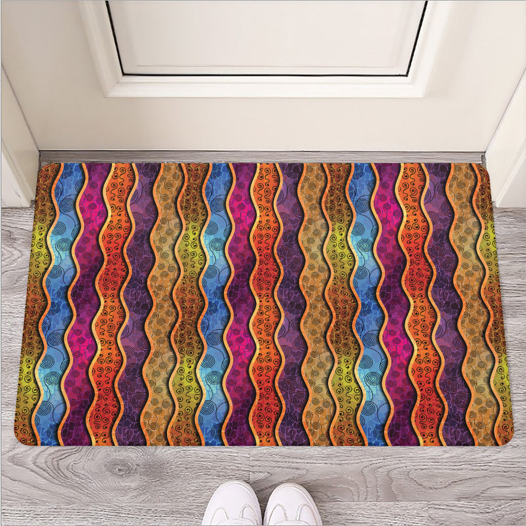 Afro Ethnic Inspired Print Rubber Doormat