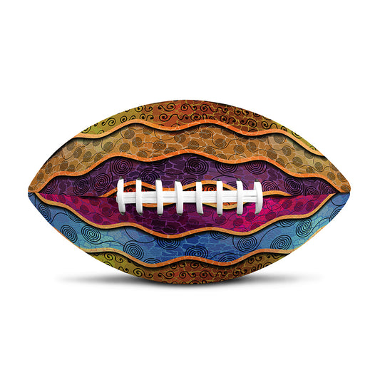 Afro Ethnic Inspired Print Rugby Ball