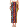 Afro Ethnic Inspired Print Side Slit Maxi Skirt