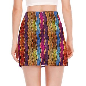 Afro Ethnic Inspired Print Side Slit Mini Skirt