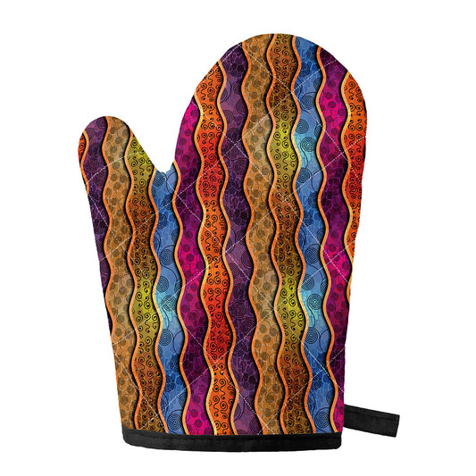 Afro Ethnic Inspired Print Single Oven Mitt