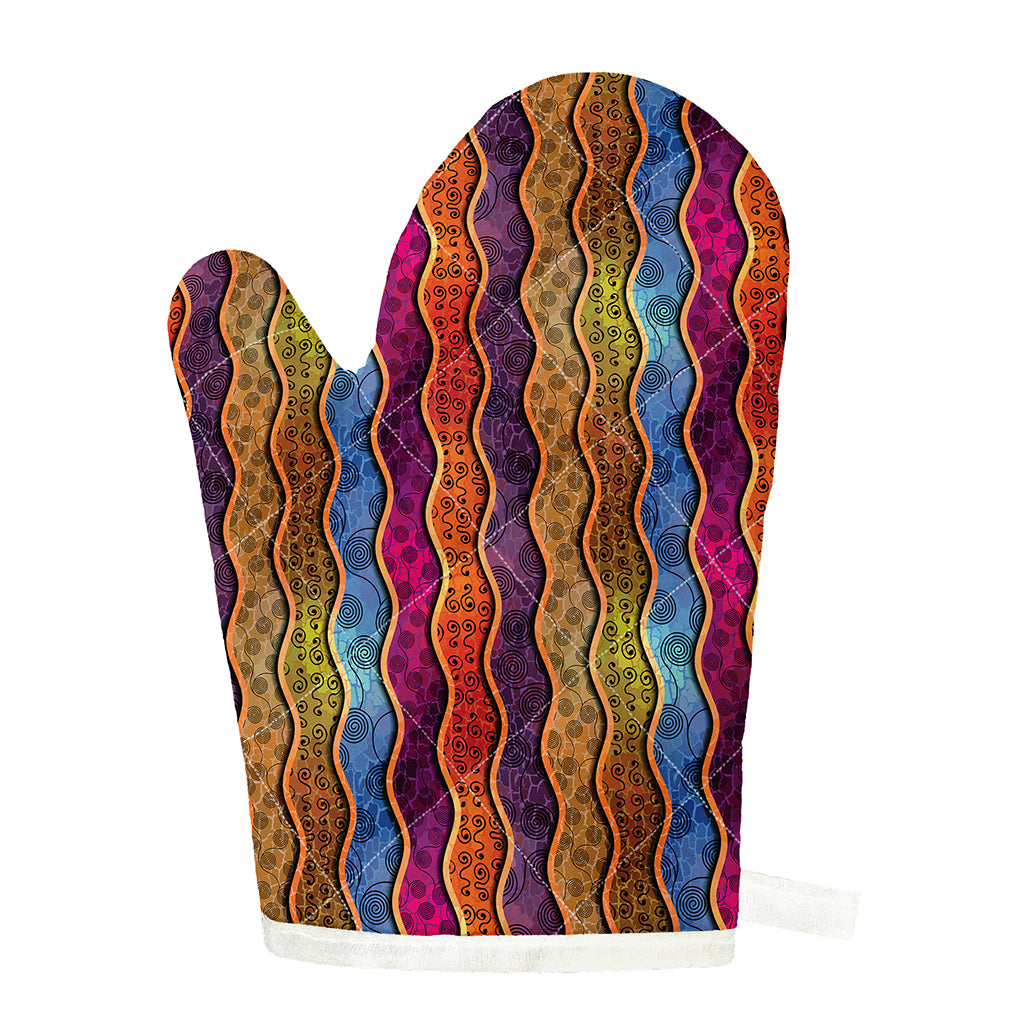 Afro Ethnic Inspired Print Single Oven Mitt