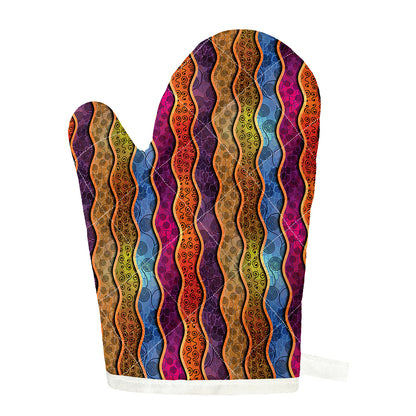 Afro Ethnic Inspired Print Single Oven Mitt