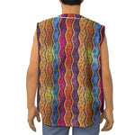 Afro Ethnic Inspired Print Sleeveless Baseball Jersey