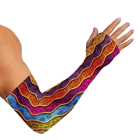Afro Ethnic Inspired Print Sun Protection Arm Sleeves