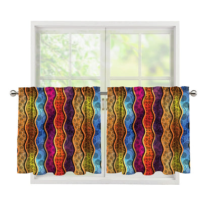 Afro Ethnic Inspired Print Tier Curtains