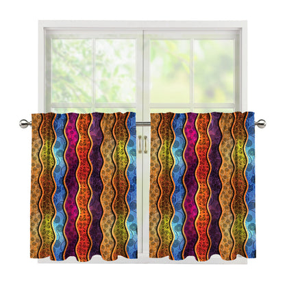 Afro Ethnic Inspired Print Tier Curtains