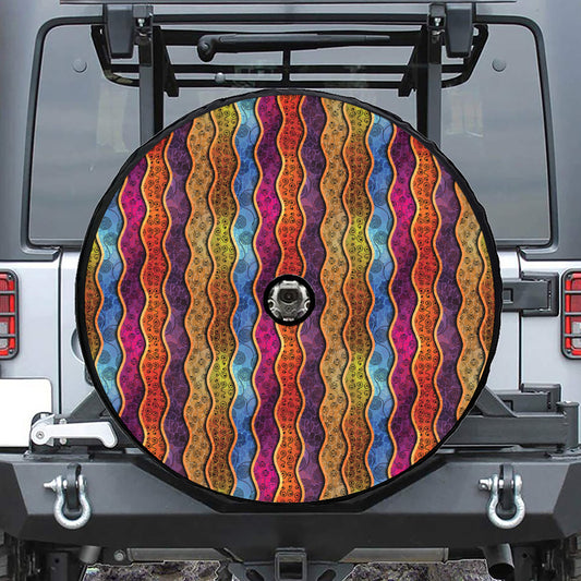 Afro Ethnic Inspired Print Tire Cover With Camera Hole