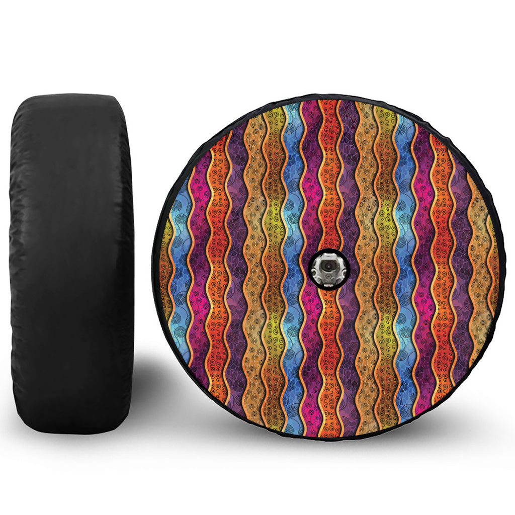 Afro Ethnic Inspired Print Tire Cover With Camera Hole