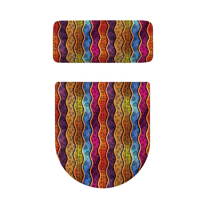 Afro Ethnic Inspired Print Toilet Lid And Tank Cover Set