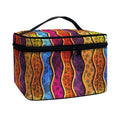 Afro Ethnic Inspired Print Travel Makeup Bag