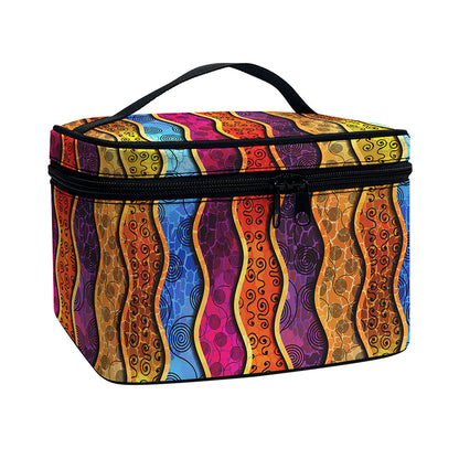 Afro Ethnic Inspired Print Travel Makeup Bag