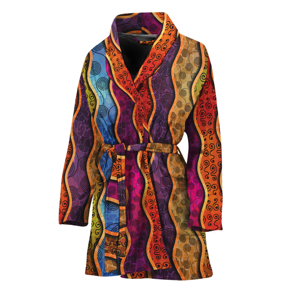 Afro Ethnic Inspired Print Women's Bathrobe