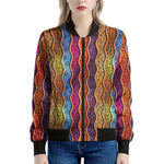 Afro Ethnic Inspired Print Women's Bomber Jacket