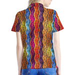 Afro Ethnic Inspired Print Women's Polo Shirt