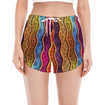 Afro Ethnic Inspired Print Women's Split Running Shorts