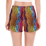 Afro Ethnic Inspired Print Women's Split Running Shorts