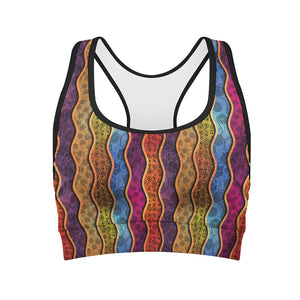 Afro Ethnic Inspired Print Women's Sports Bra