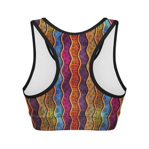 Afro Ethnic Inspired Print Women's Sports Bra