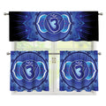 Ajna Chakra Mandala Print 3 Piece Kitchen Curtains