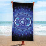 Ajna Chakra Mandala Print Beach Towel