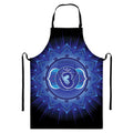 Ajna Chakra Mandala Print Bib Apron With Pocket