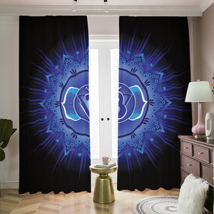 Ajna Chakra Mandala Print Blackout Pencil Pleat Curtains