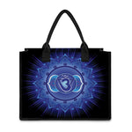 Ajna Chakra Mandala Print Canvas Tote Bag