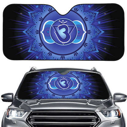 Ajna Chakra Mandala Print Car Windshield Sun Shade