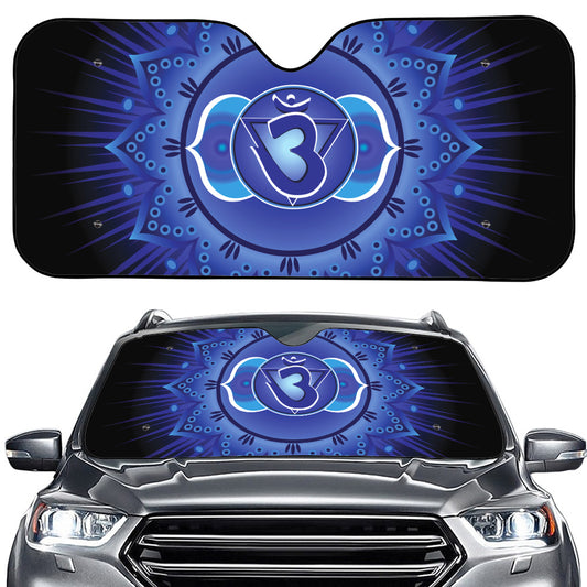 Ajna Chakra Mandala Print Car Windshield Sun Shade