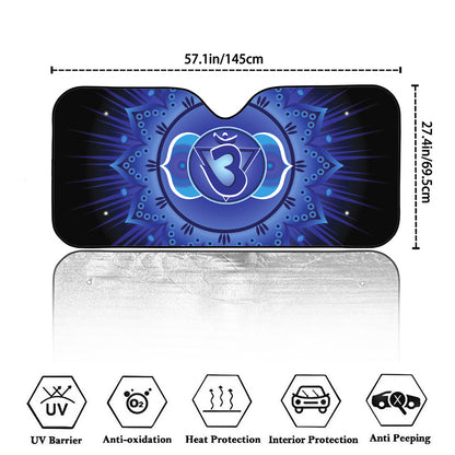 Ajna Chakra Mandala Print Car Windshield Sun Shade