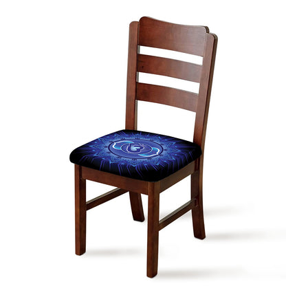 Ajna Chakra Mandala Print Chair Cushion Cover