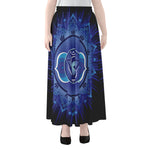 Ajna Chakra Mandala Print Chiffon Maxi Skirt