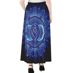 Ajna Chakra Mandala Print Chiffon Maxi Skirt