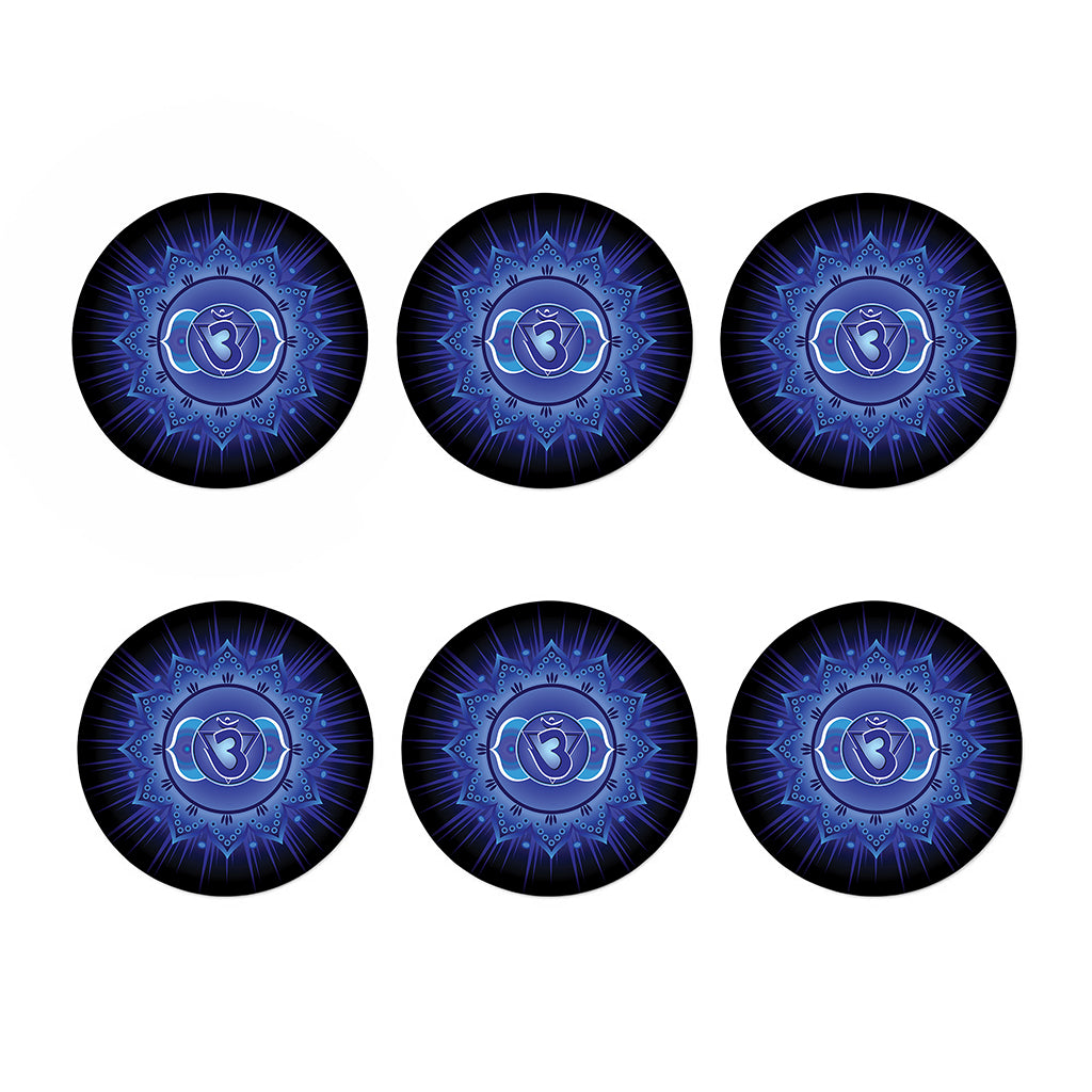 Ajna Chakra Mandala Print Coaster Set
