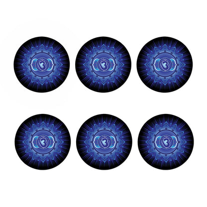 Ajna Chakra Mandala Print Coaster Set