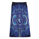 Ajna Chakra Mandala Print Cotton Front Slit Maxi Skirt