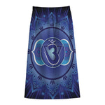 Ajna Chakra Mandala Print Cotton Front Slit Maxi Skirt