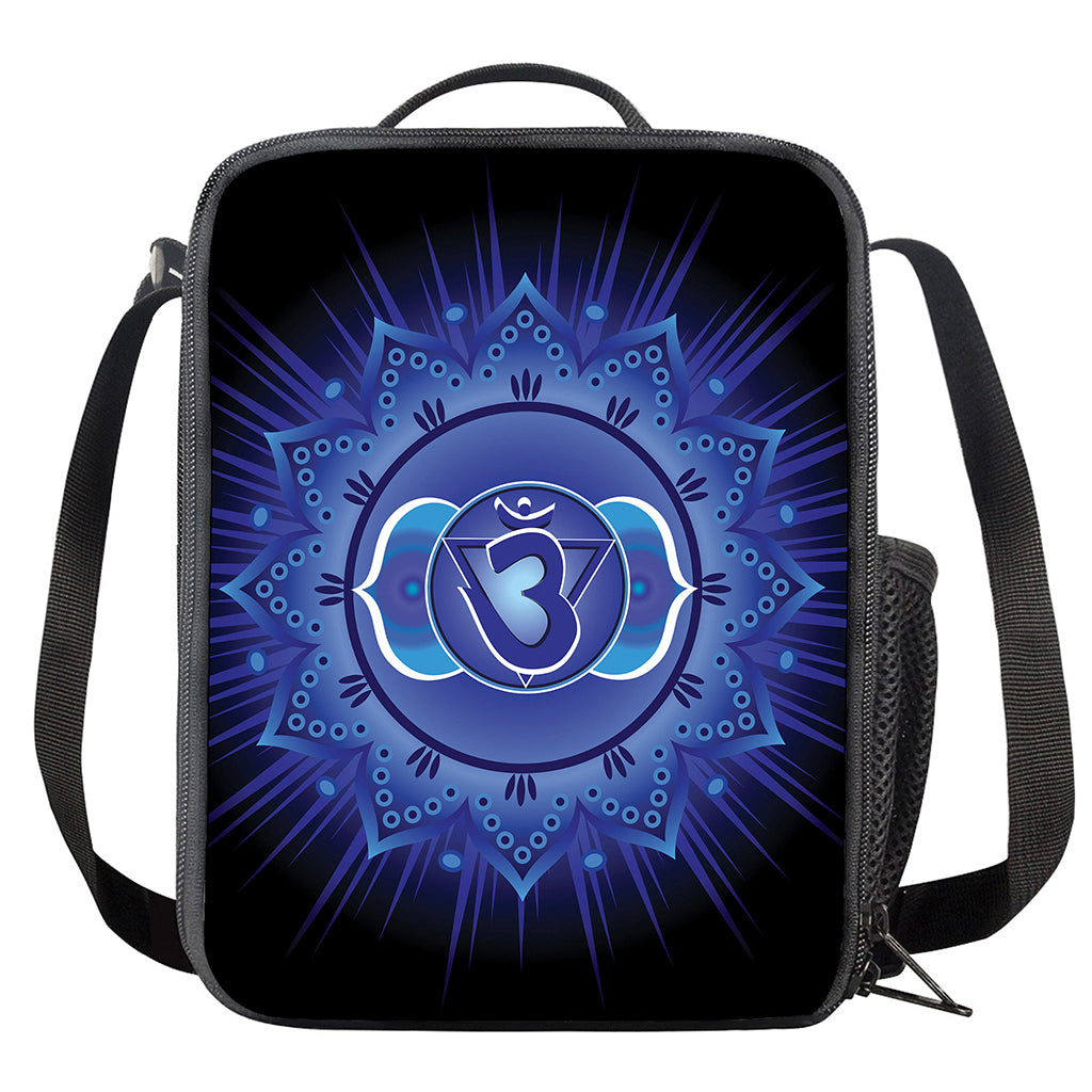 Ajna Chakra Mandala Print Crossbody Lunch Bag