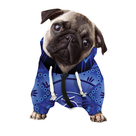 Ajna Chakra Mandala Print Dog Zip Up Hoodie