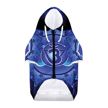 Ajna Chakra Mandala Print Dog Zip Up Hoodie