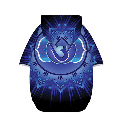 Ajna Chakra Mandala Print Dog Zip Up Hoodie