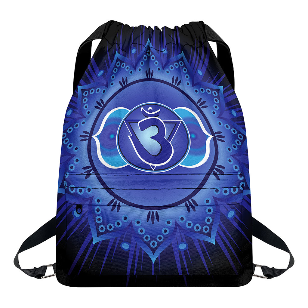 Ajna Chakra Mandala Print Drawstring Backpack