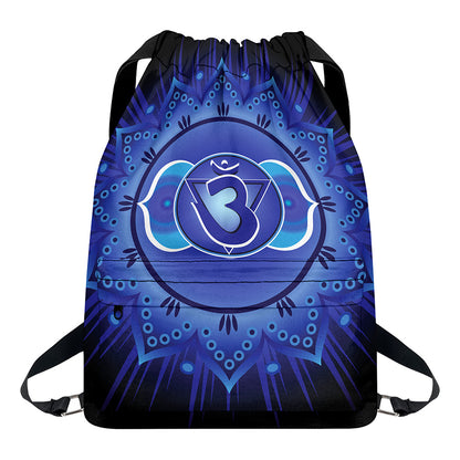 Ajna Chakra Mandala Print Drawstring Backpack