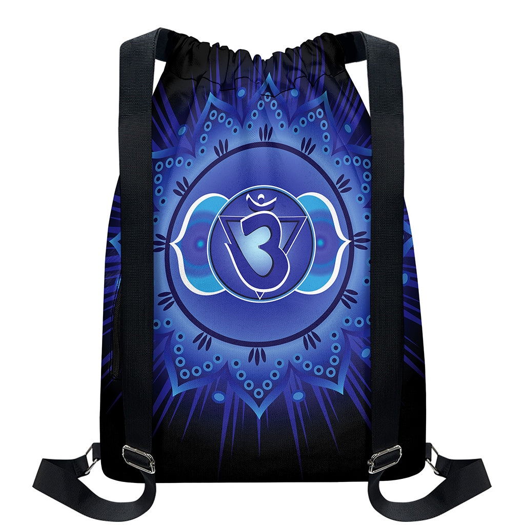 Ajna Chakra Mandala Print Drawstring Backpack